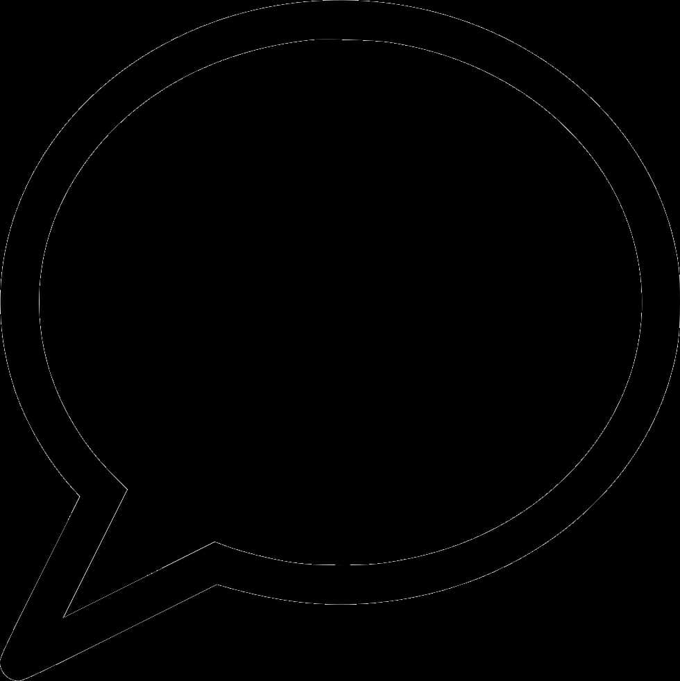 A Black And White Outline Of A Chat Bubble
