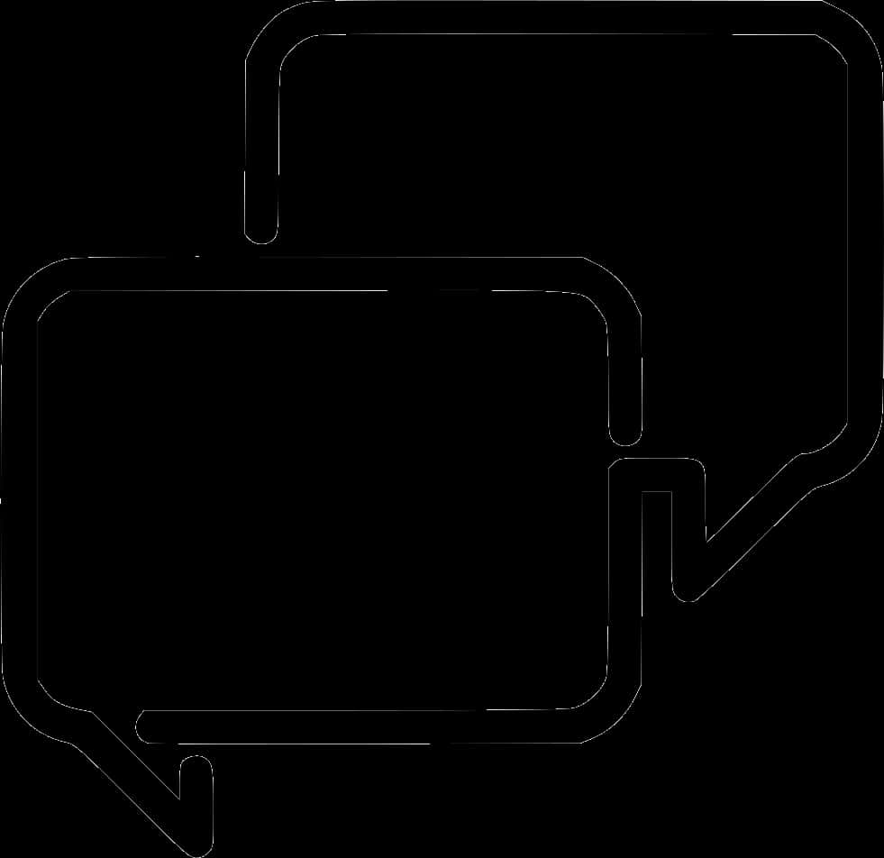 A Black Outline Of A Chat Box