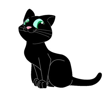 A Black Cat With Green Eyes