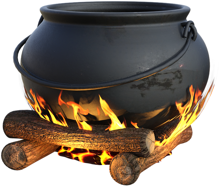A Cauldron On A Fire