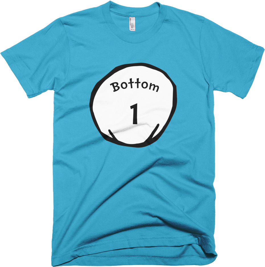 A Blue T-shirt With A Ball And A Number On It