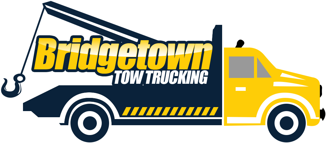 A Blue And Yellow Tow Truck