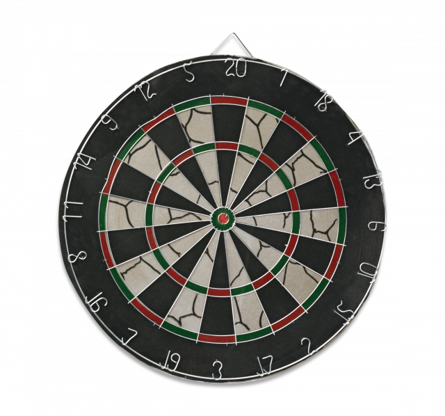 A Dart Board With Numbers On It