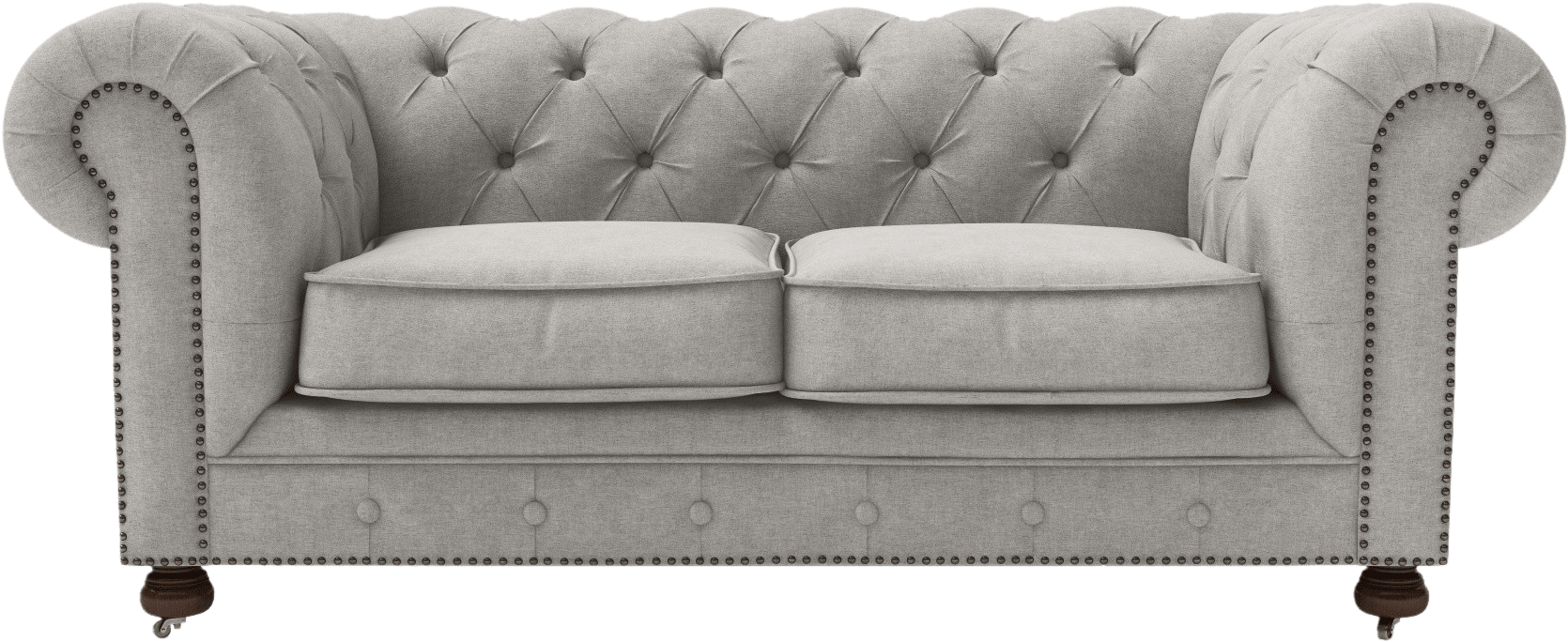 A White Couch With Buttons