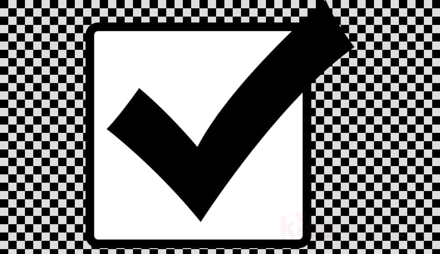 A Check Mark In A Checkered Background