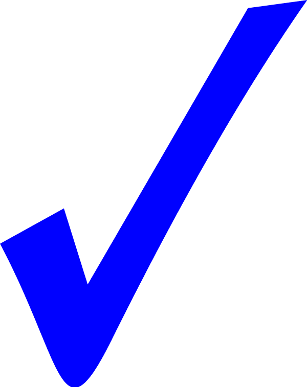 A Blue Check Mark On A Black Background