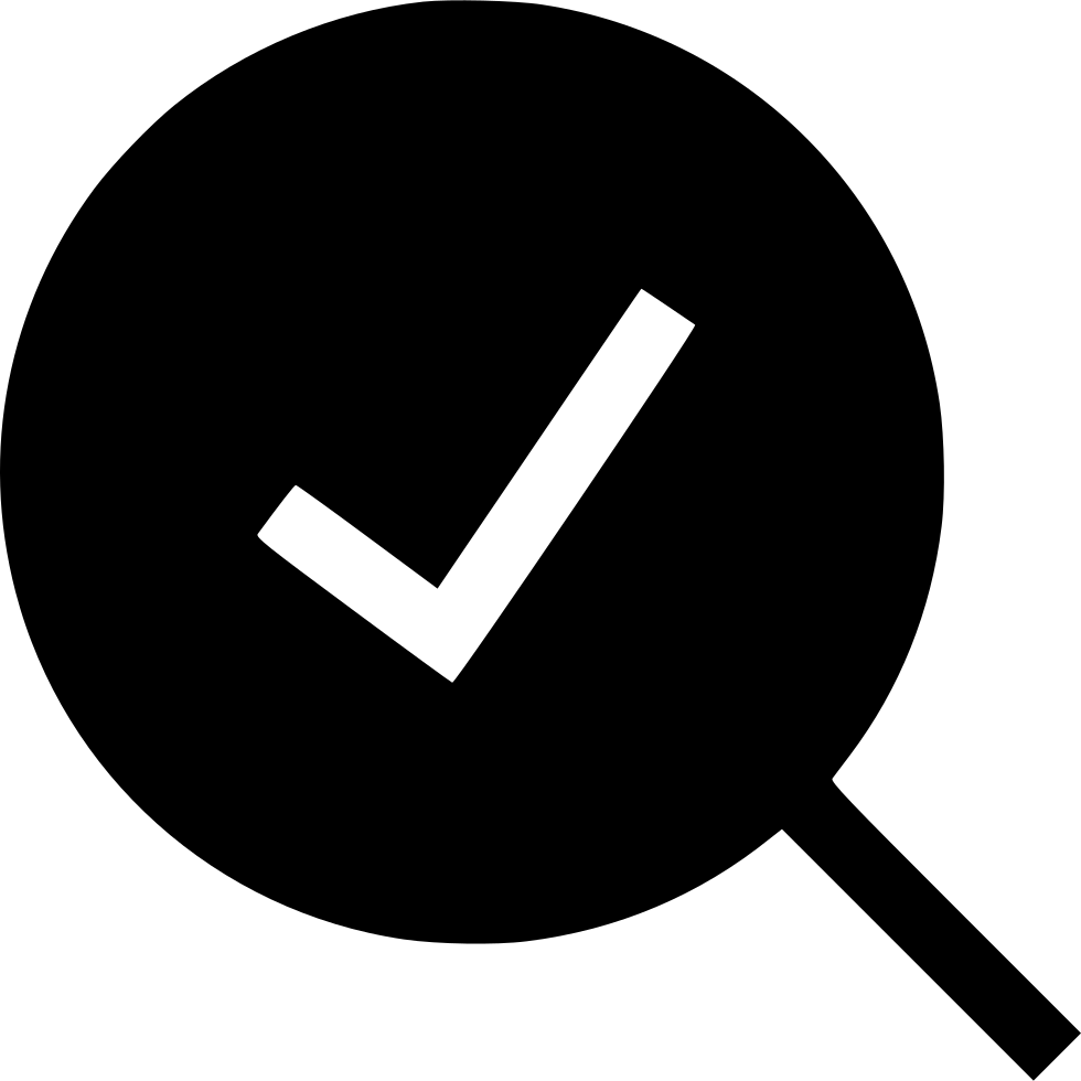 A Magnifying Glass With A Check Mark