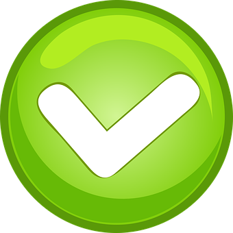 Glossy Green Check Icon