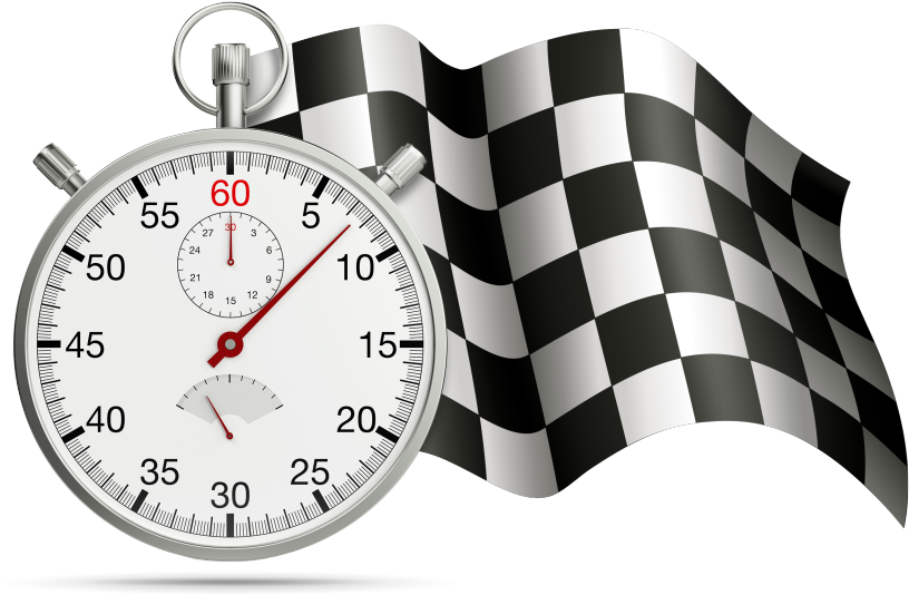 A Stopwatch On A Checkered Flag