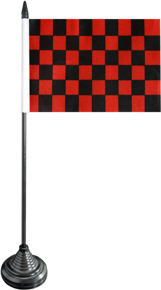 A Red And Black Checkered Flag