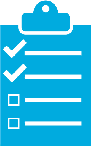 A Blue Checklist With Black Check Marks