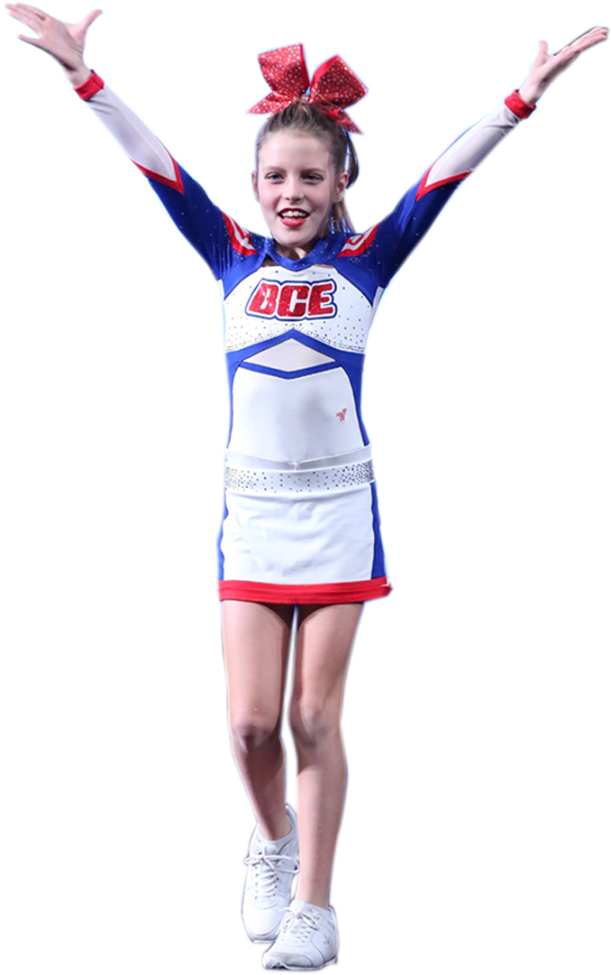 A Girl In A Cheerleader Outfit