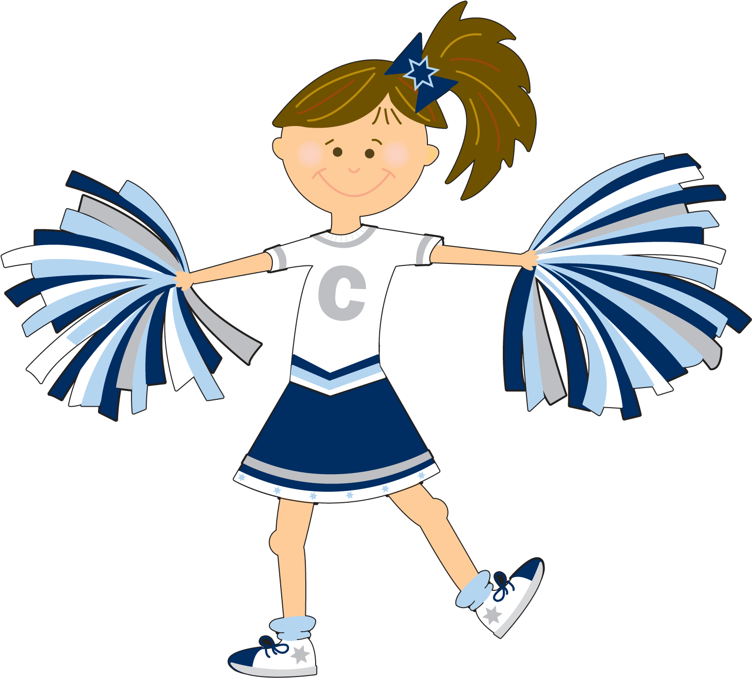 A Cartoon Of A Cheerleader