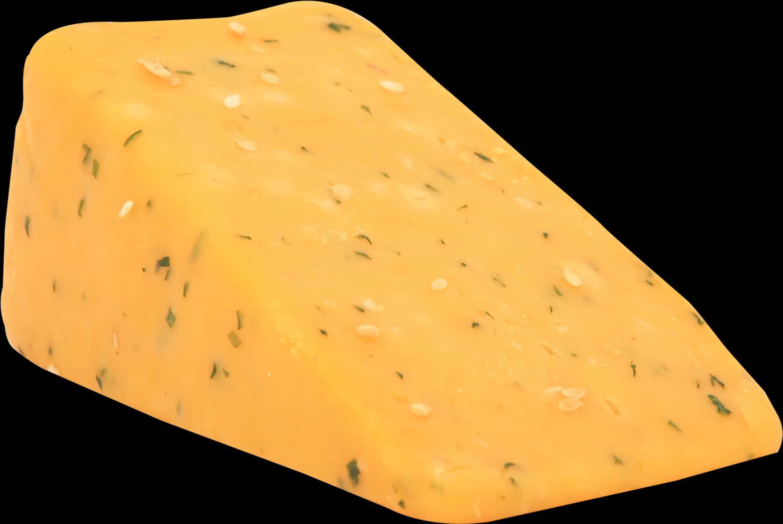 A Block Of Cheese With Herbs