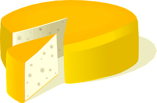 A Yellow Cheese With A Slice Cut Out