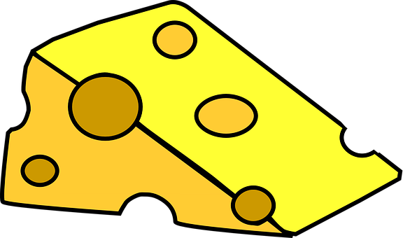 A Yellow Cheese With Black Circles