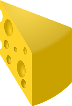 A Yellow Block Of Cheese With Holes