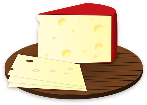 A Cheese On A Cutting Board