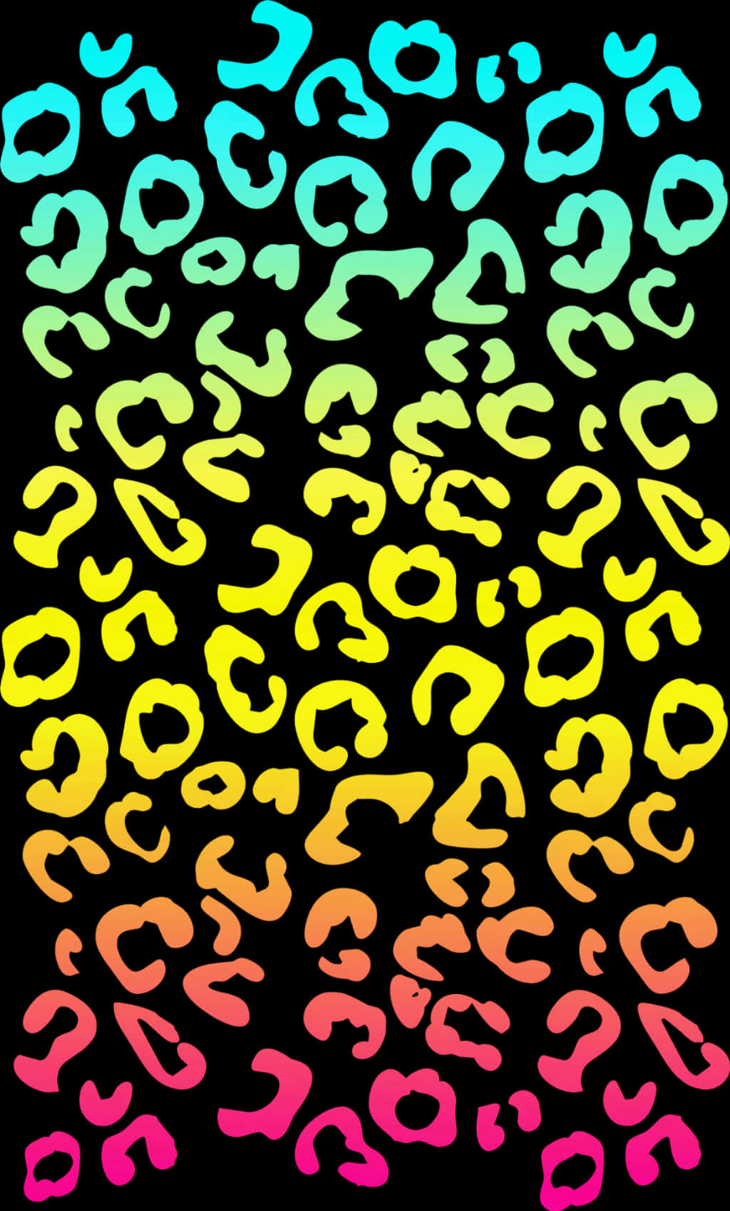 A Colorful Spots On A Black Background