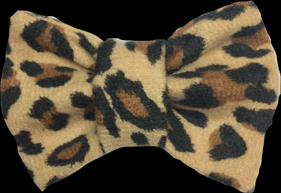 A Bow Tie With A Leopard Print Pattern
