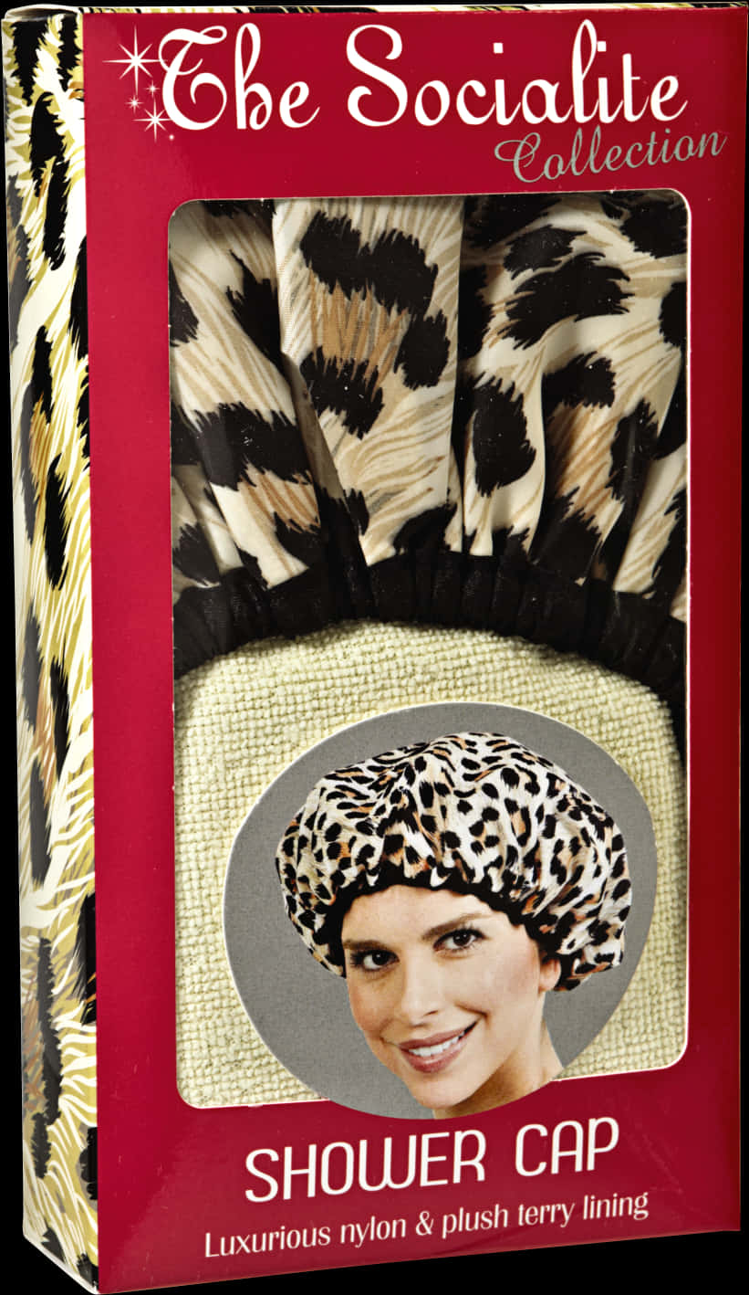 Cheetah Print Shower Cap Png - Headpiece, Transparent Png