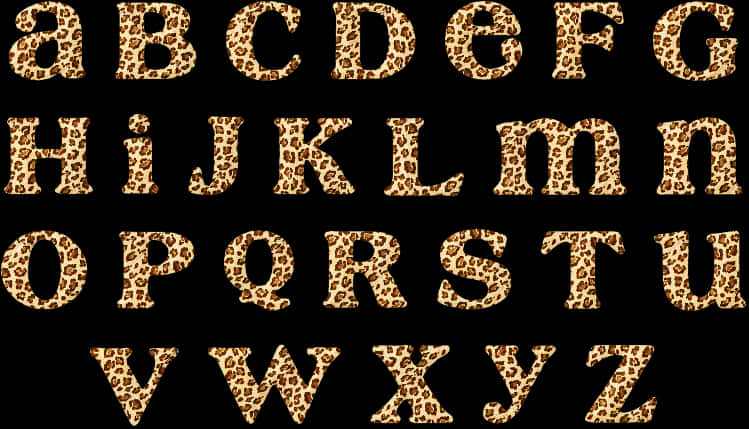 A Group Of Letters Made Out Of Leopard Skin
