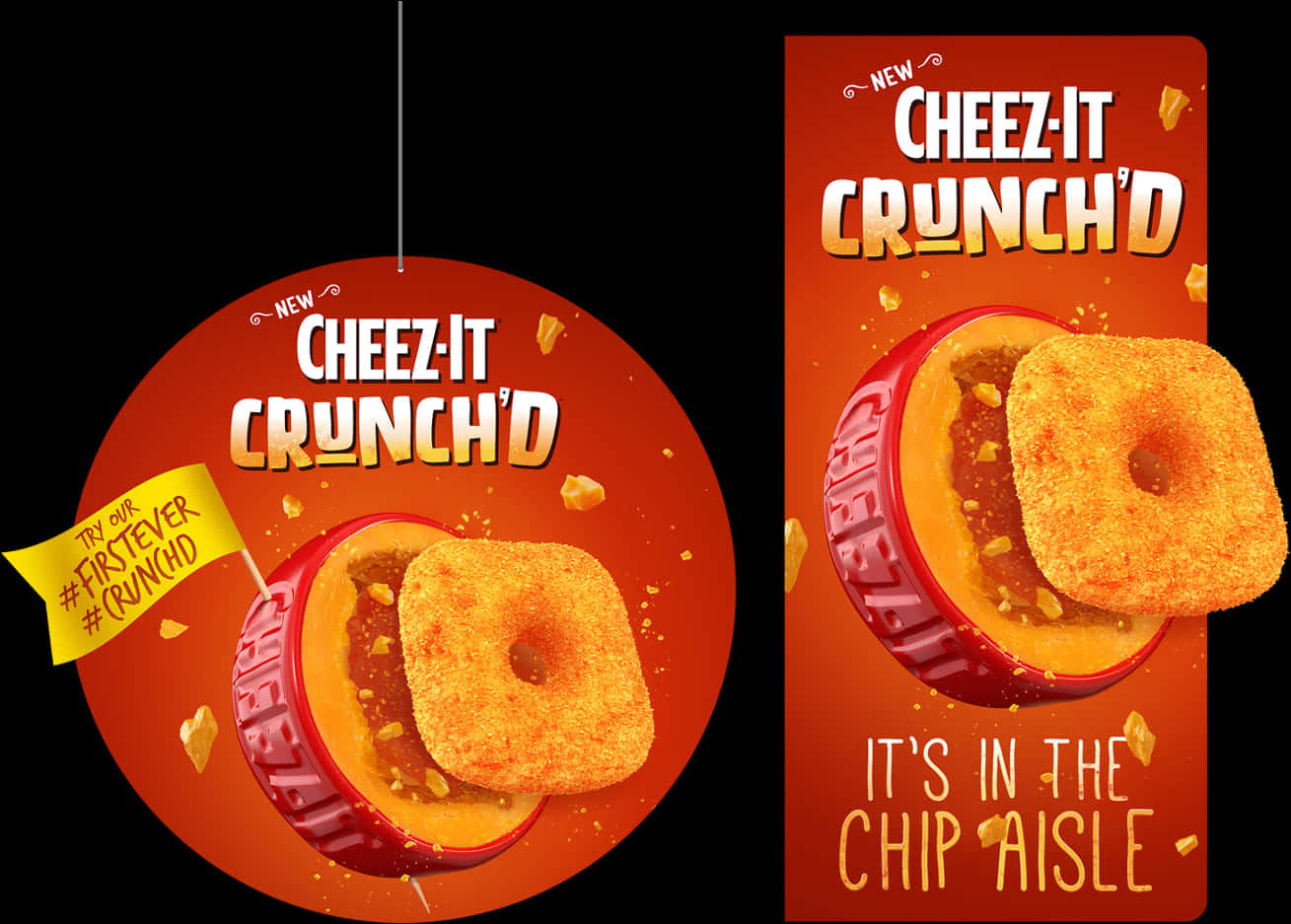 A Two Posters Of A Cheese Cracker