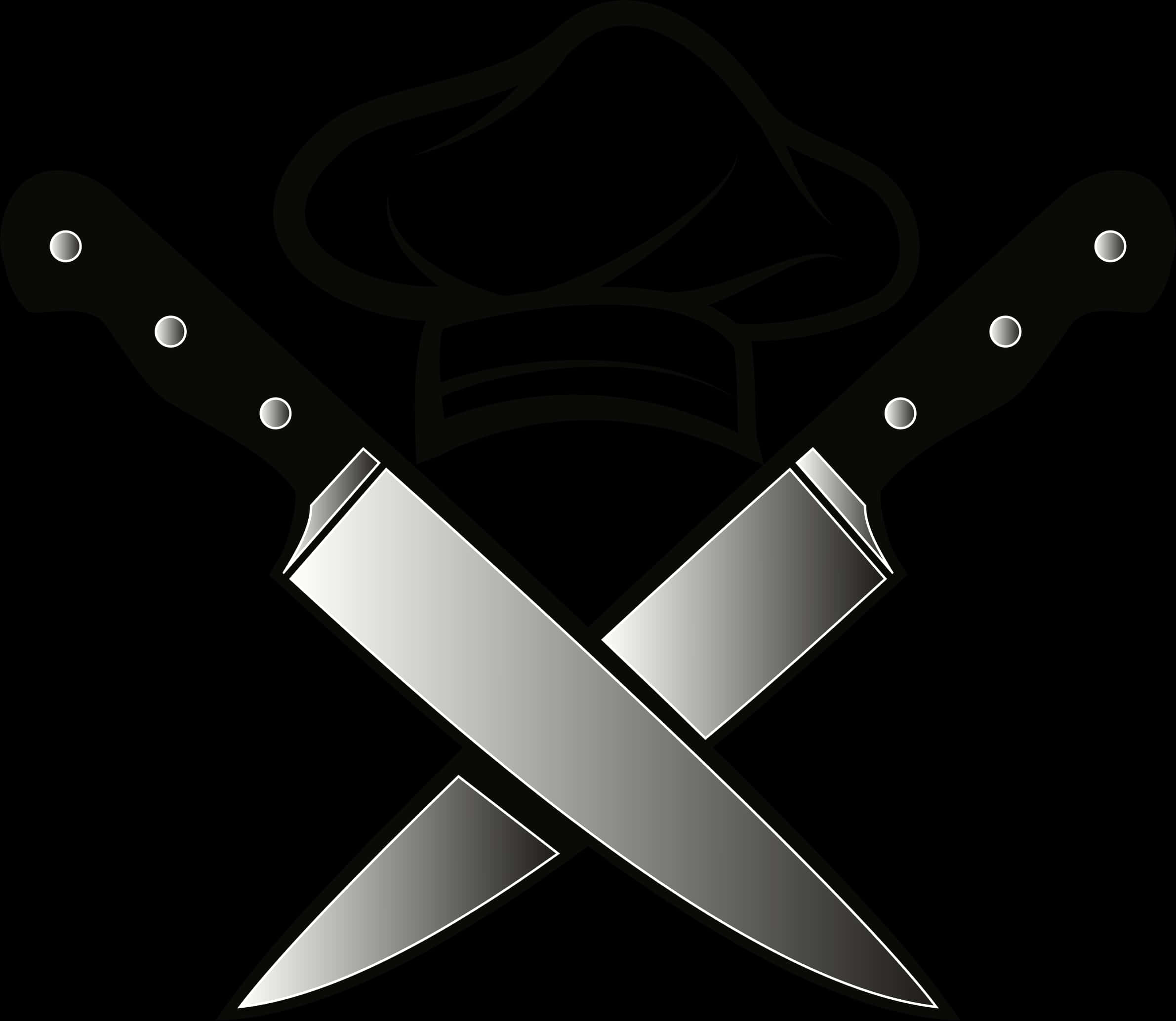 A Pair Of Knives Crossed
