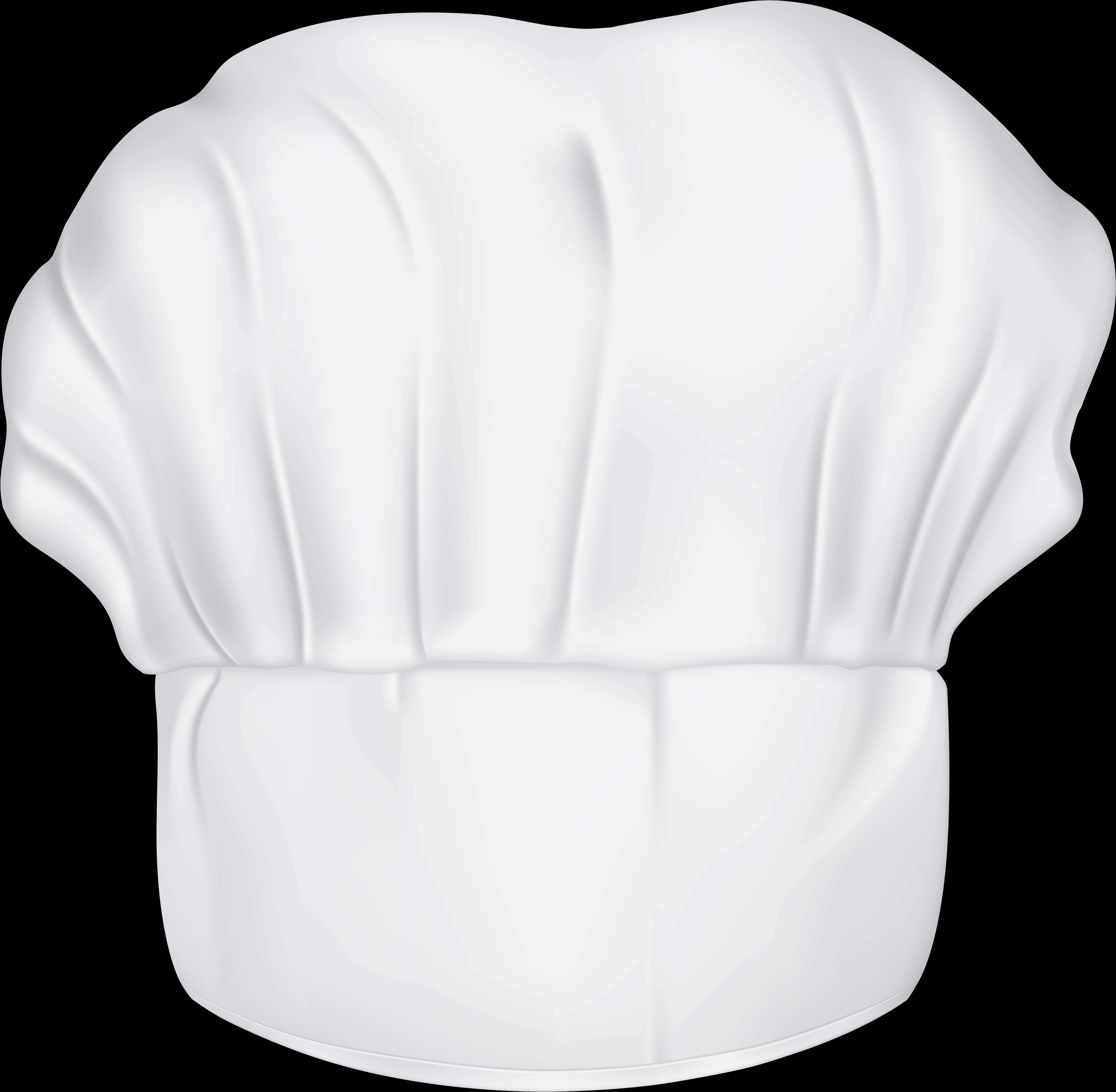 A White Chef Hat On A Black Background