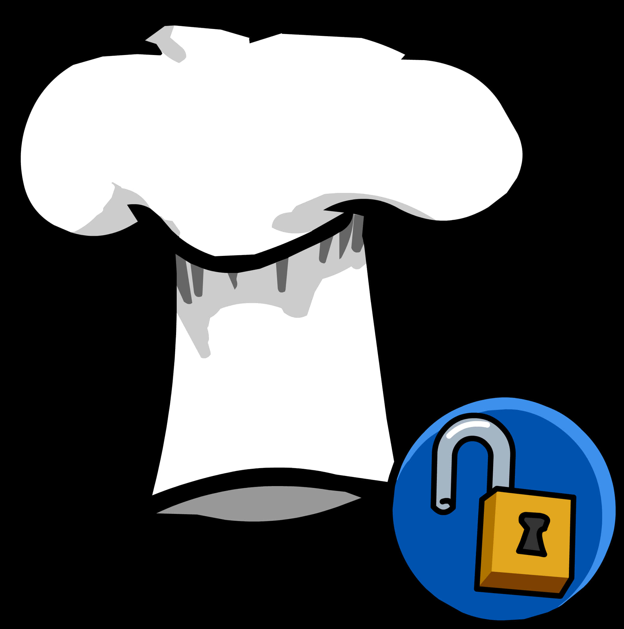 Chef Hat With Unlocked Icon