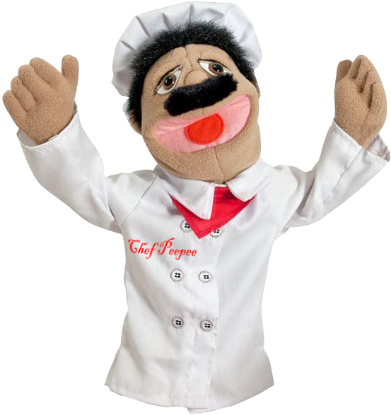A Puppet Wearing A Chef Outfit
