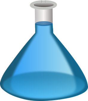 A Blue Liquid In A Beaker