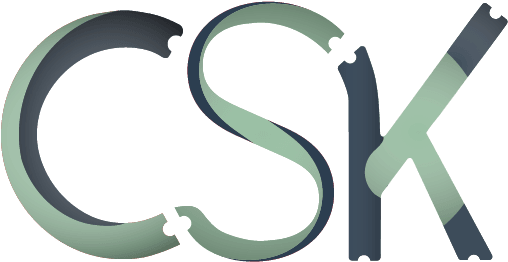 A Blue And Grey Colored Letter S