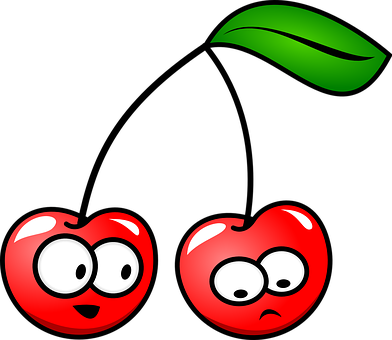 A Cartoon Apple With Eyes And A Leaf