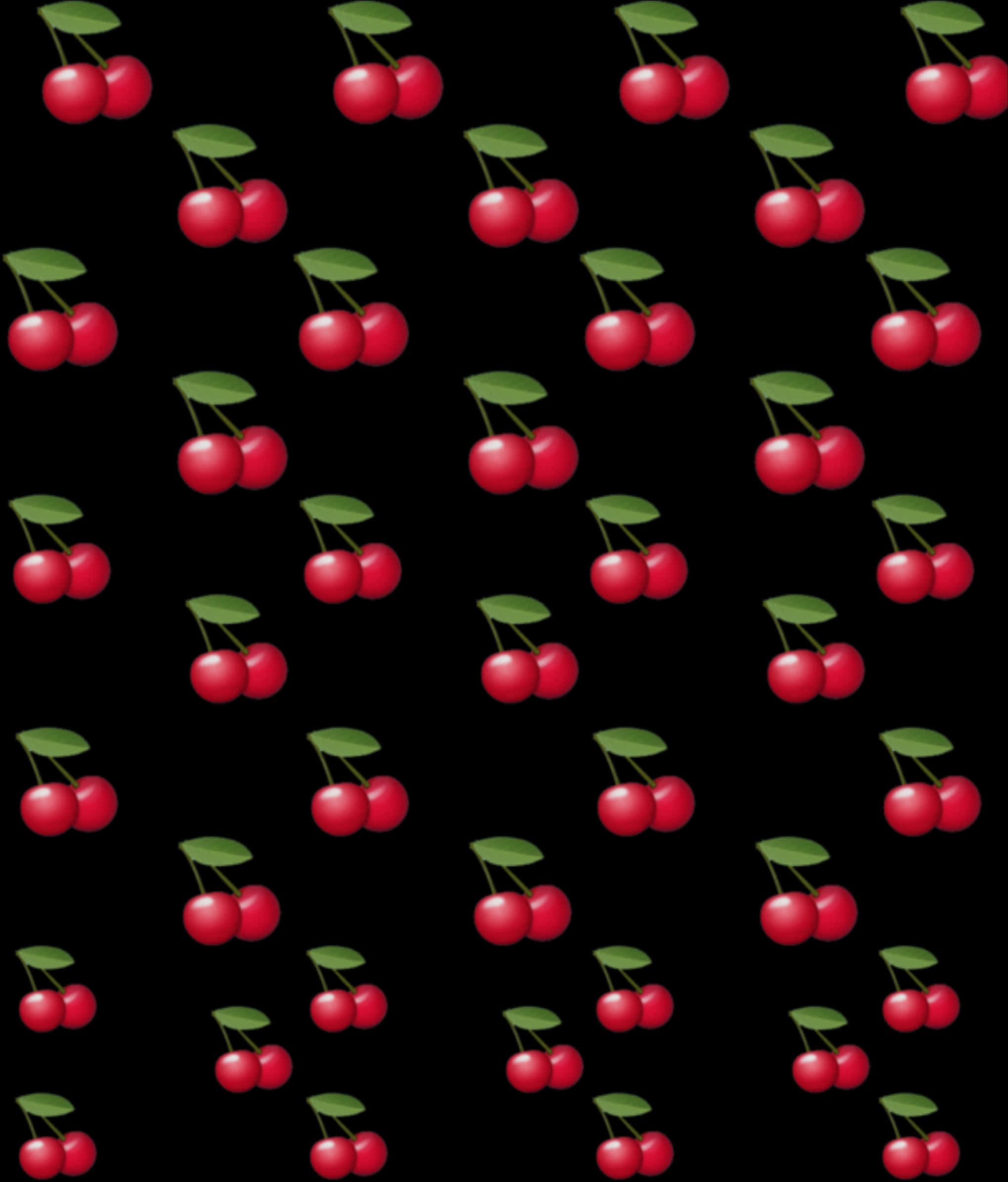 A Pattern Of Red Cherries