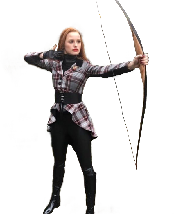 A Woman Holding A Bow And Arrow