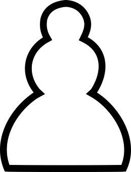 A White Snowman With A Black Background