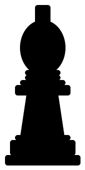 A Black Silhouette Of A Chess Piece