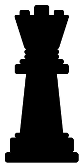 A Black Silhouette Of A Chess Piece