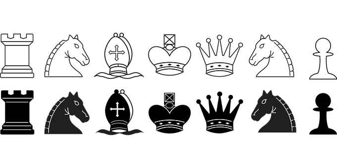 A Group Of White Symbols
