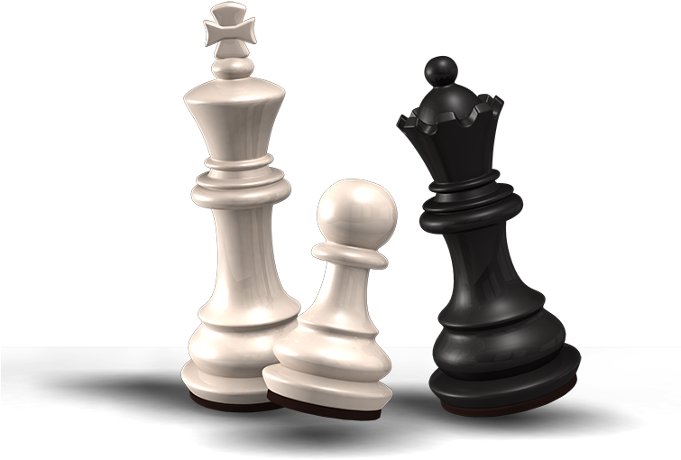 A Black And White Chess Pieces
