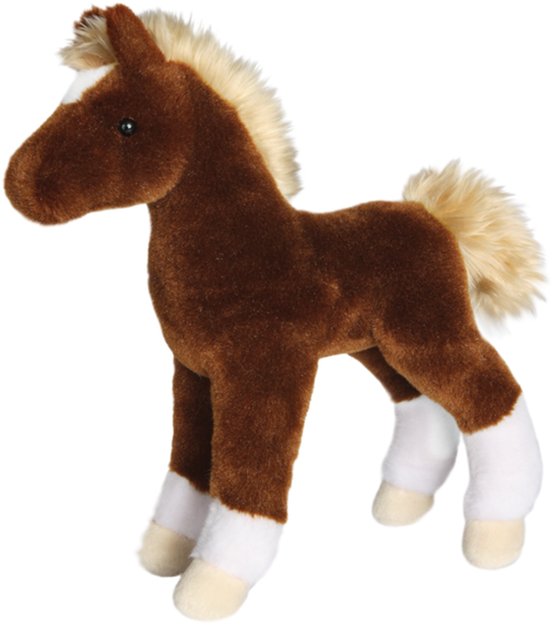 A Brown And White Stuffed Horse