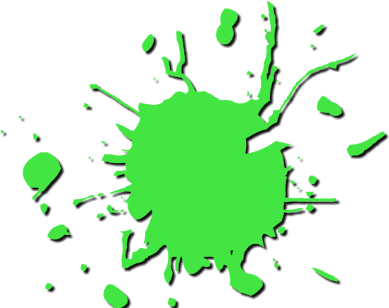 A Green Splatter On A Black Background