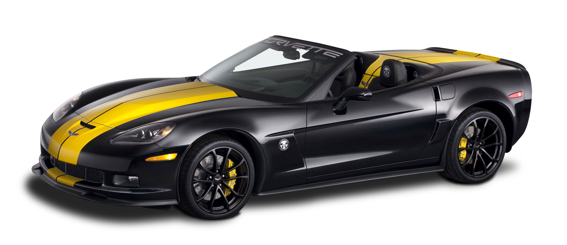 A Black And Yellow Sports Car