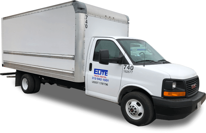 A White Truck With A Black Background