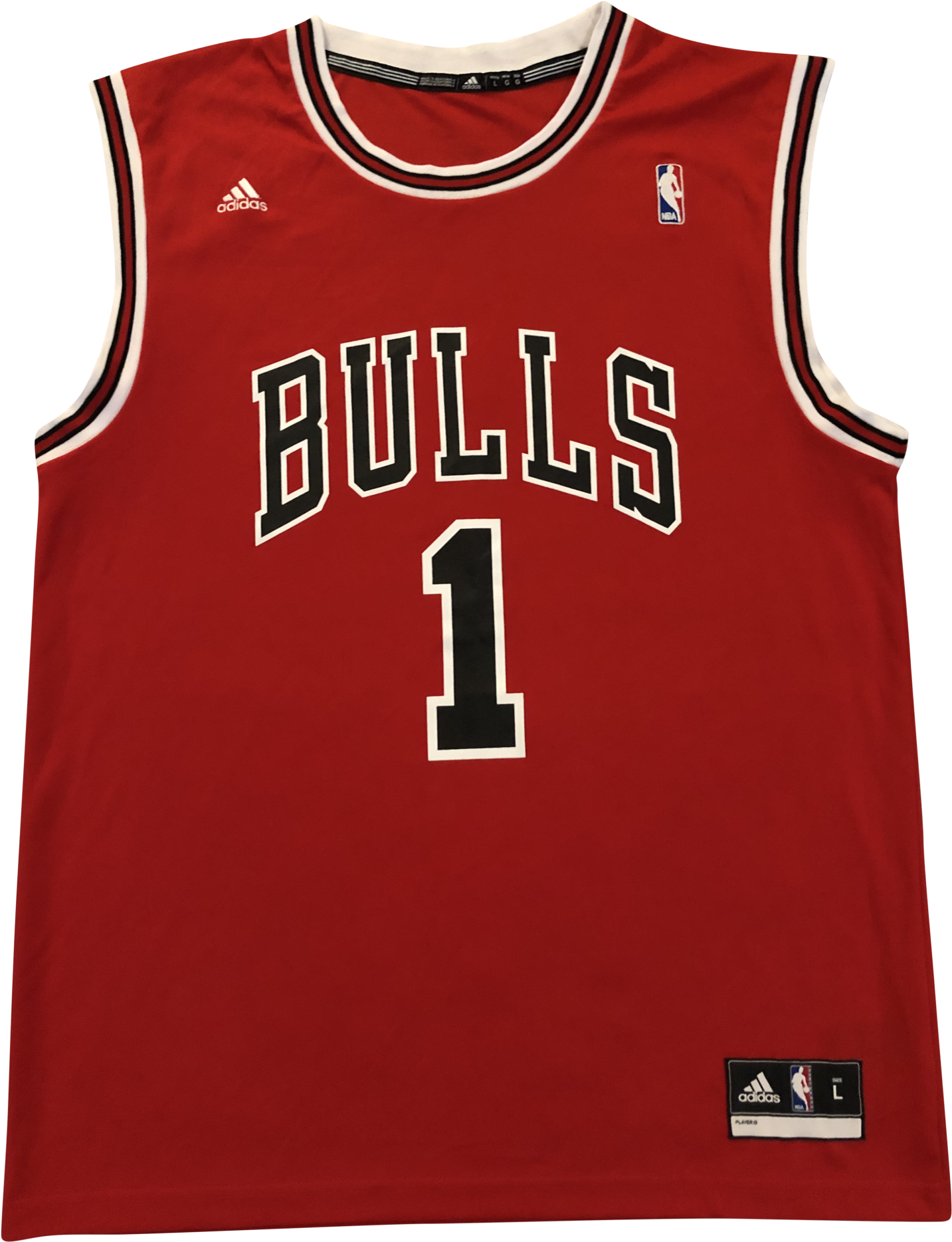 A Red Basketball Jersey With Black Text
