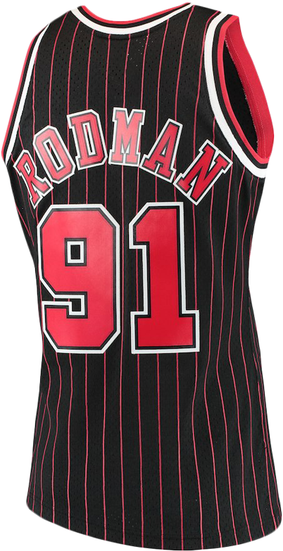 A Black And Red Basketball Jersey