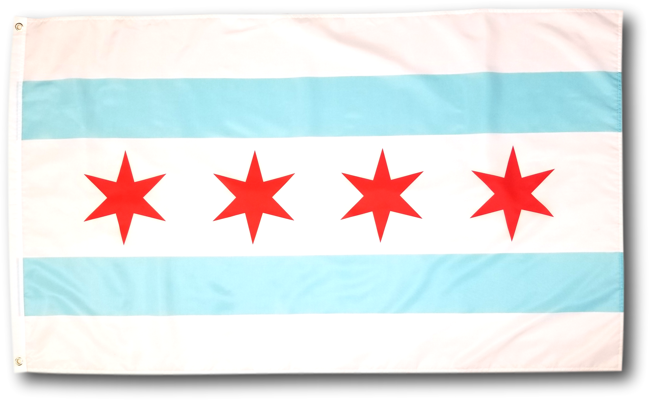 A Flag With Red Stars On It