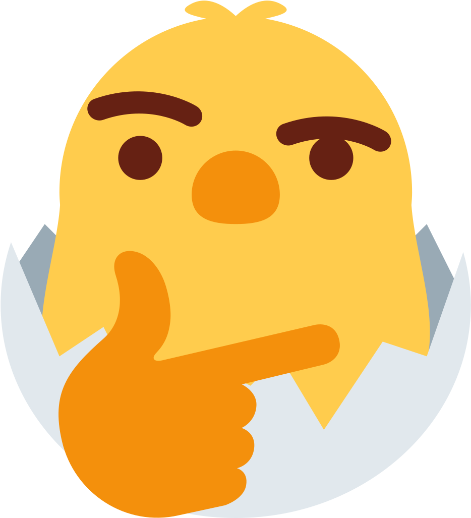 Chicken Emoji Png - Thinking Emoji Discord Meme Png, Transparent Png