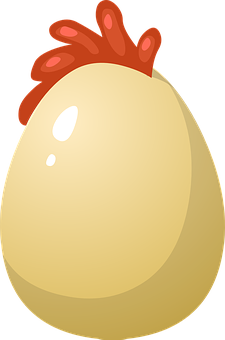 A Cartoon Of A Chicken Egg
